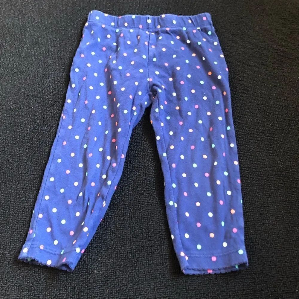 CARTER’S blue polka dots cupcake print pants pjs bottom size 24 months cotton